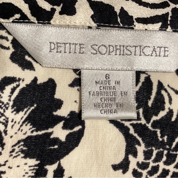 Vintage Silk Floral Wrap Blouse Petite Sophisticate Sz 6P - Picture 10 of 11